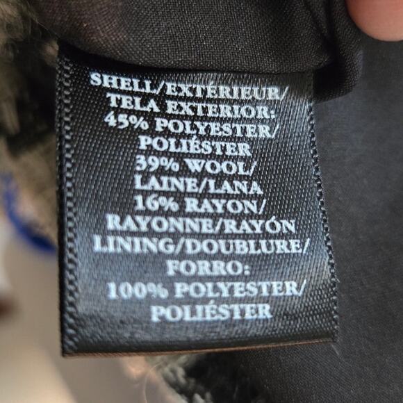 Ann Taylor Women's Houndstooth Wool Blend Jacket Size 4 Black White NWT - Picture 8 of 8